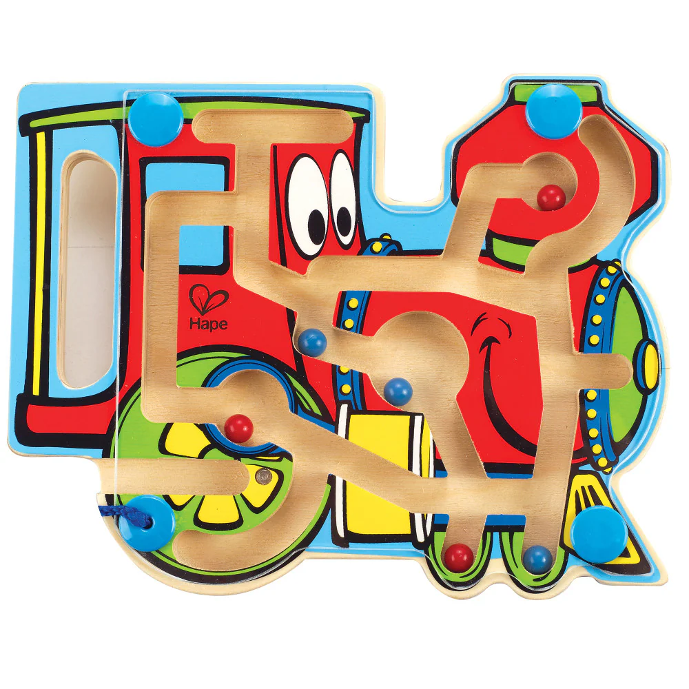 Hape Choo Choo Tracks - Wooden Magnetic Wand Bead Maze