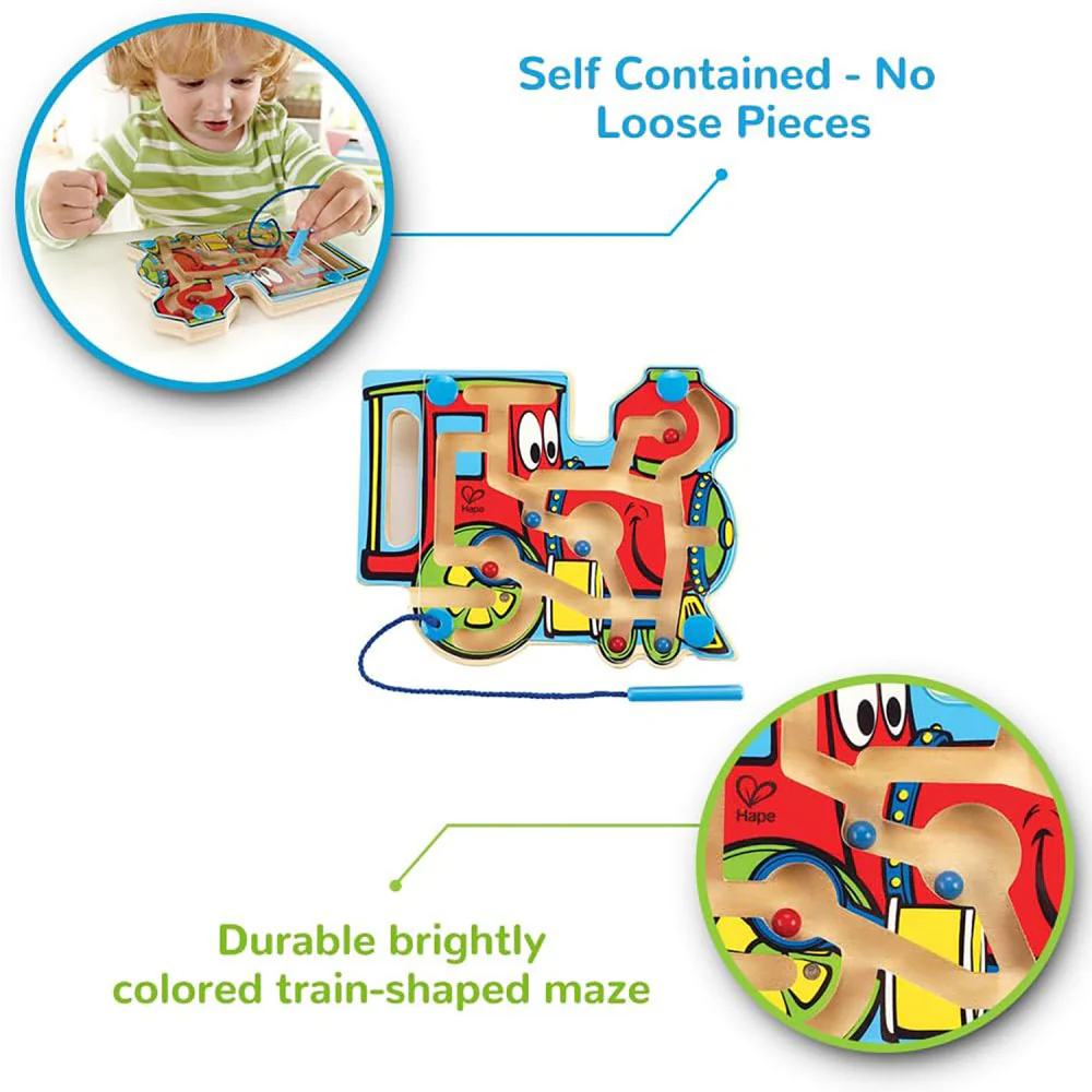 Hape Choo Choo Tracks - Wooden Magnetic Wand Bead Maze - Image 3