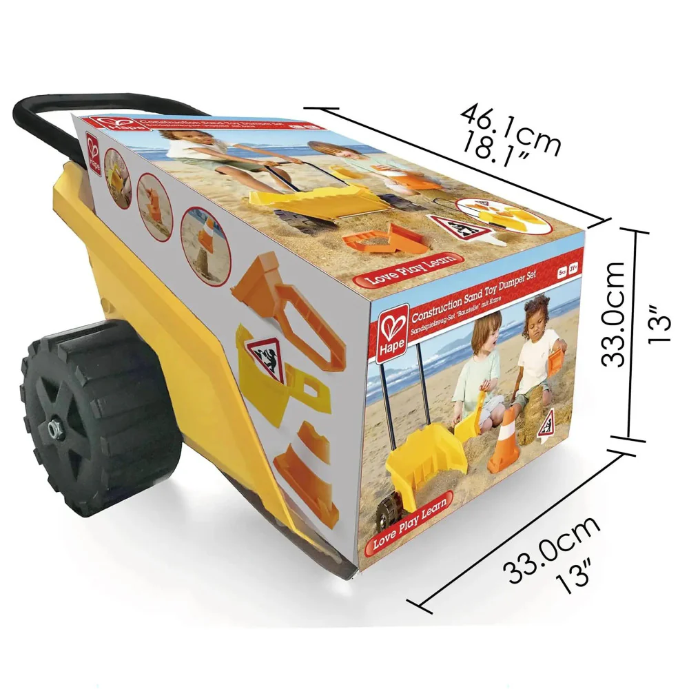 Hape - Mighty Dumper Construction Sand Toy Set - 5pc Beach & Sandbox Kit - Image 4