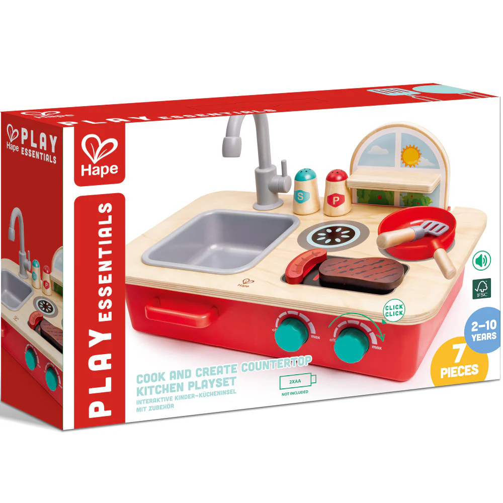 Hape Cook & Create Wooden Countertop Kitchen Playset - with Sounds - Image 2