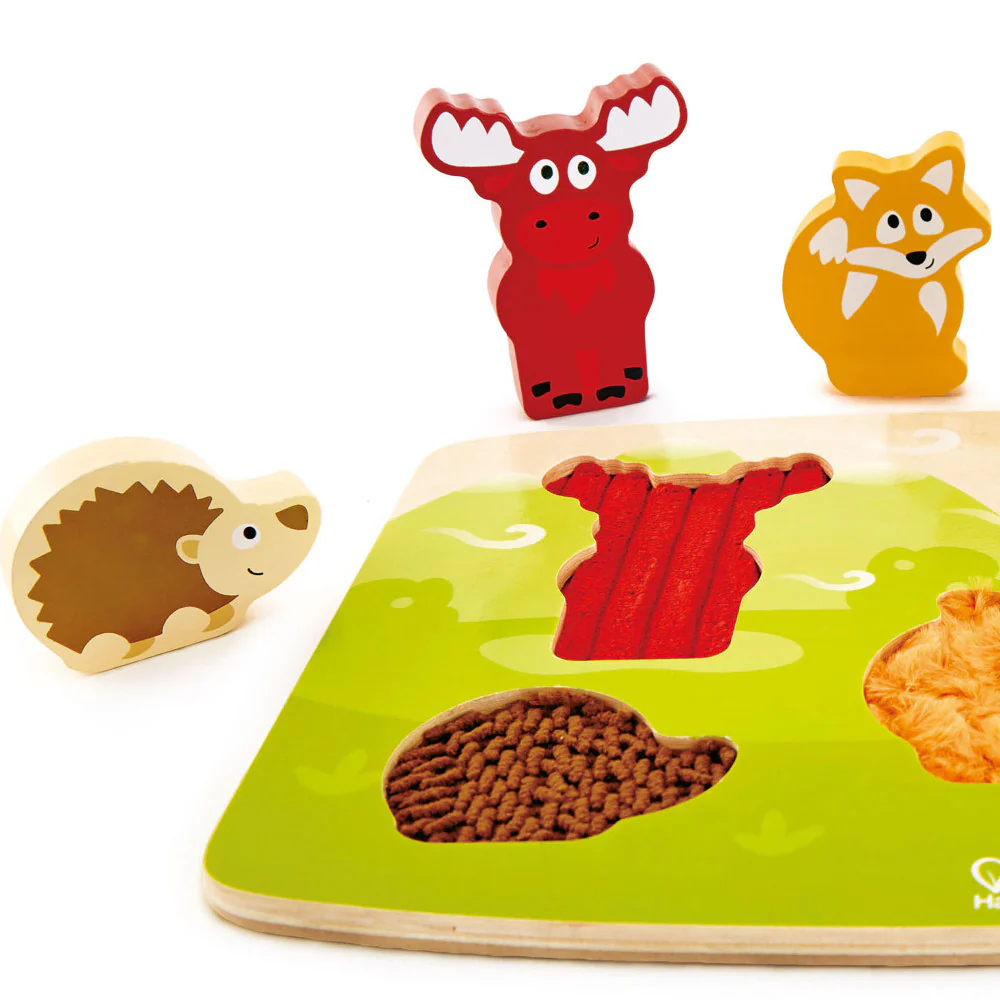 Hape Forest Friends 6pc Wooden Sensory Puzzle Toy - Image 6