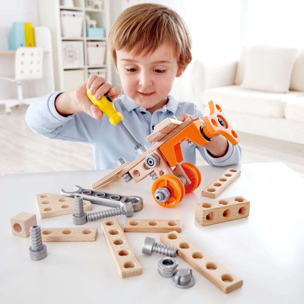 Hape Junior Inventor 42-Piece Physics & Engineering Experiment Starter Kit - Image 4