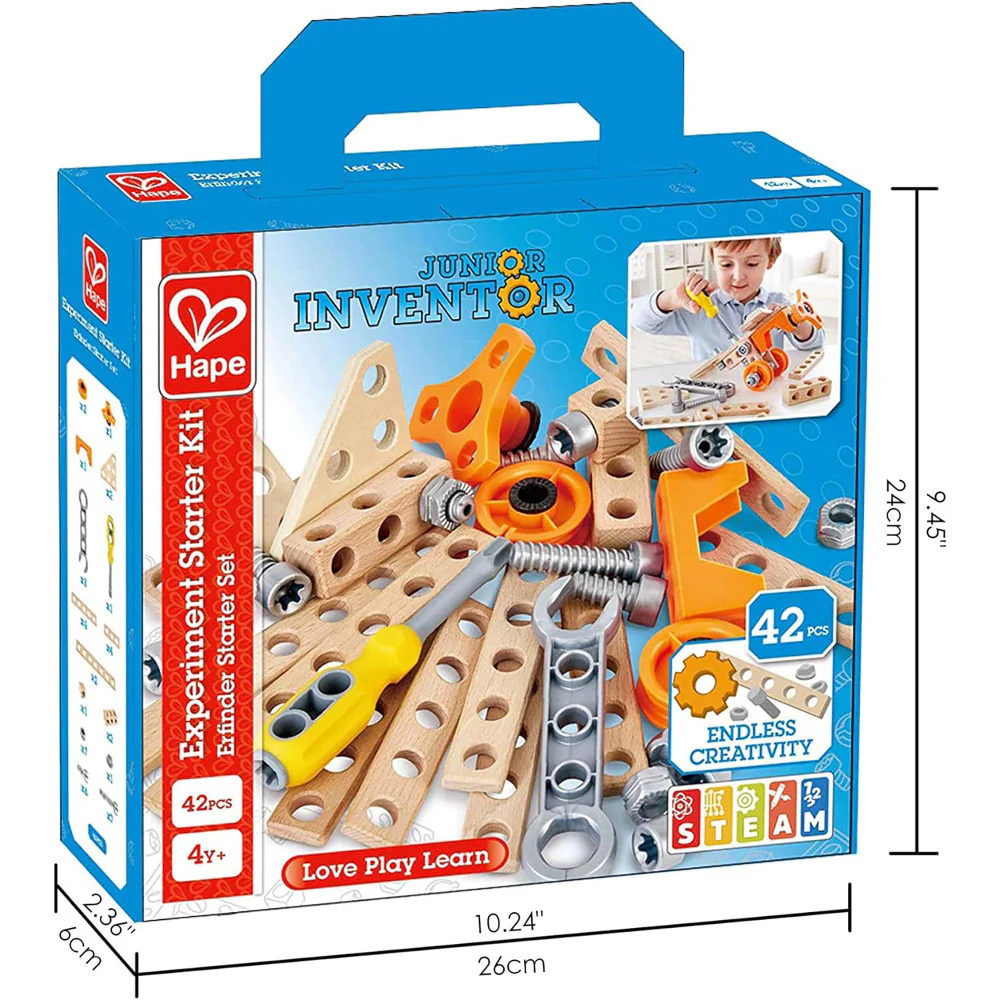 Hape Junior Inventor 42-Piece Physics & Engineering Experiment Starter Kit - Image 8