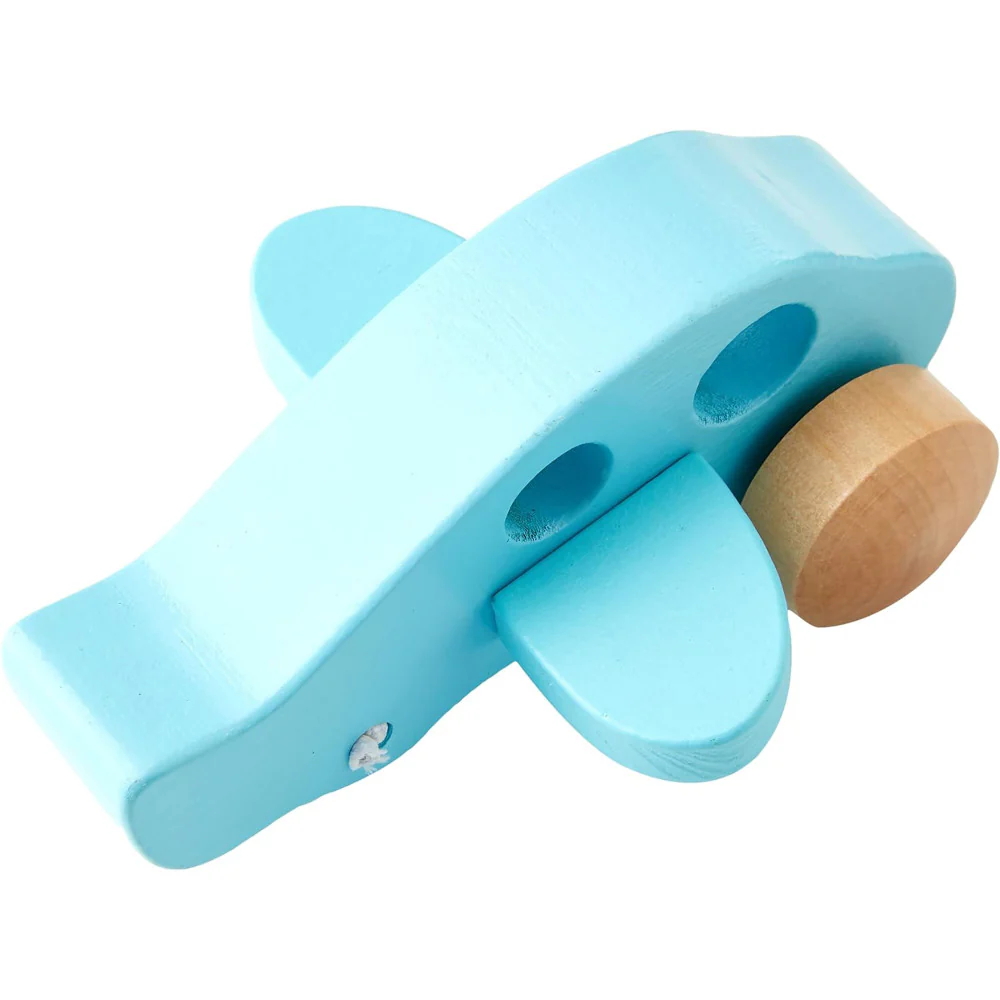 Hape Sky High Wooden Little Plane - Blue - Image 4