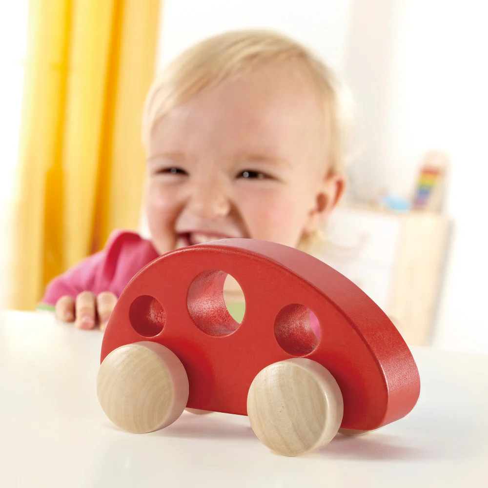 Hape Mini Van - Brilliant Red - Wooden Toddler Toy Vehicle - Image 4
