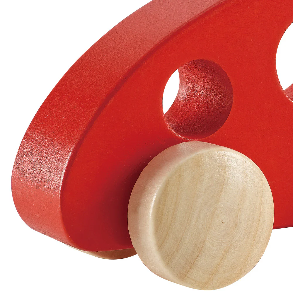 Hape Mini Van - Brilliant Red - Wooden Toddler Toy Vehicle - Image 5
