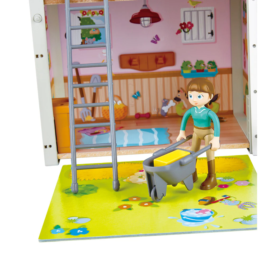 Hape Pony Club Ranch - 2-Level Wooden Barn Playset - Image 5