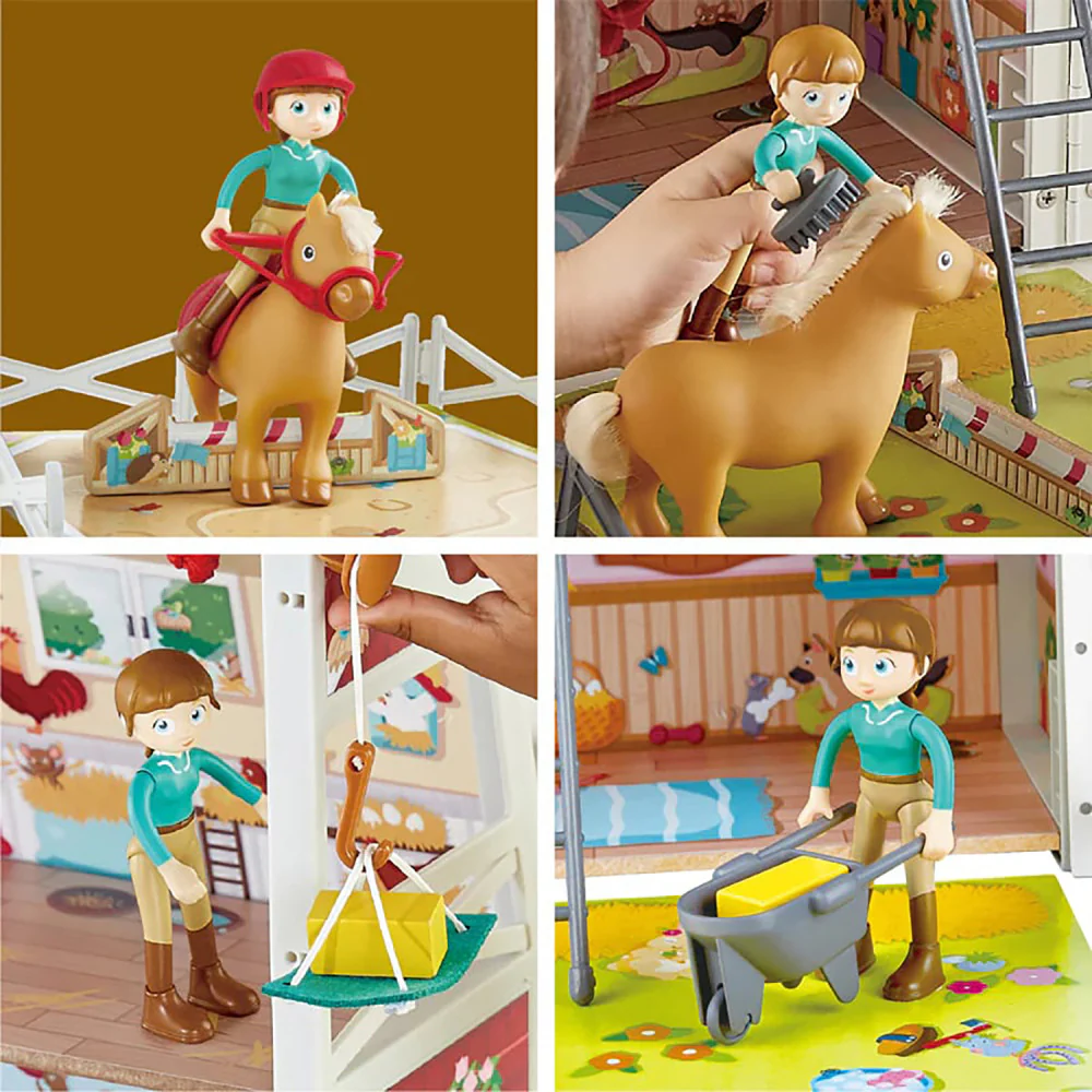 Hape Pony Club Ranch - 2-Level Wooden Barn Playset - Image 6