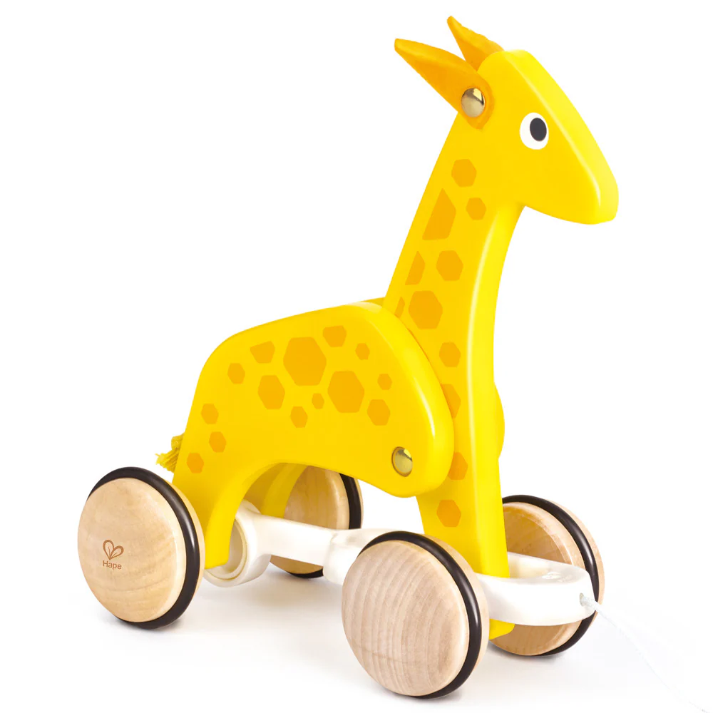 Hape Giraffe Pull Along Toy - Yellow - Image 6