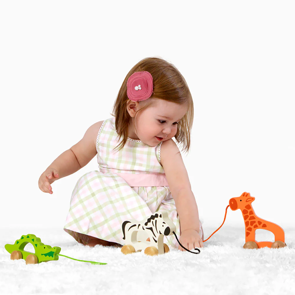 Hape Orange Giraffe Push & Pull - Wooden Toddler Toy - Image 6