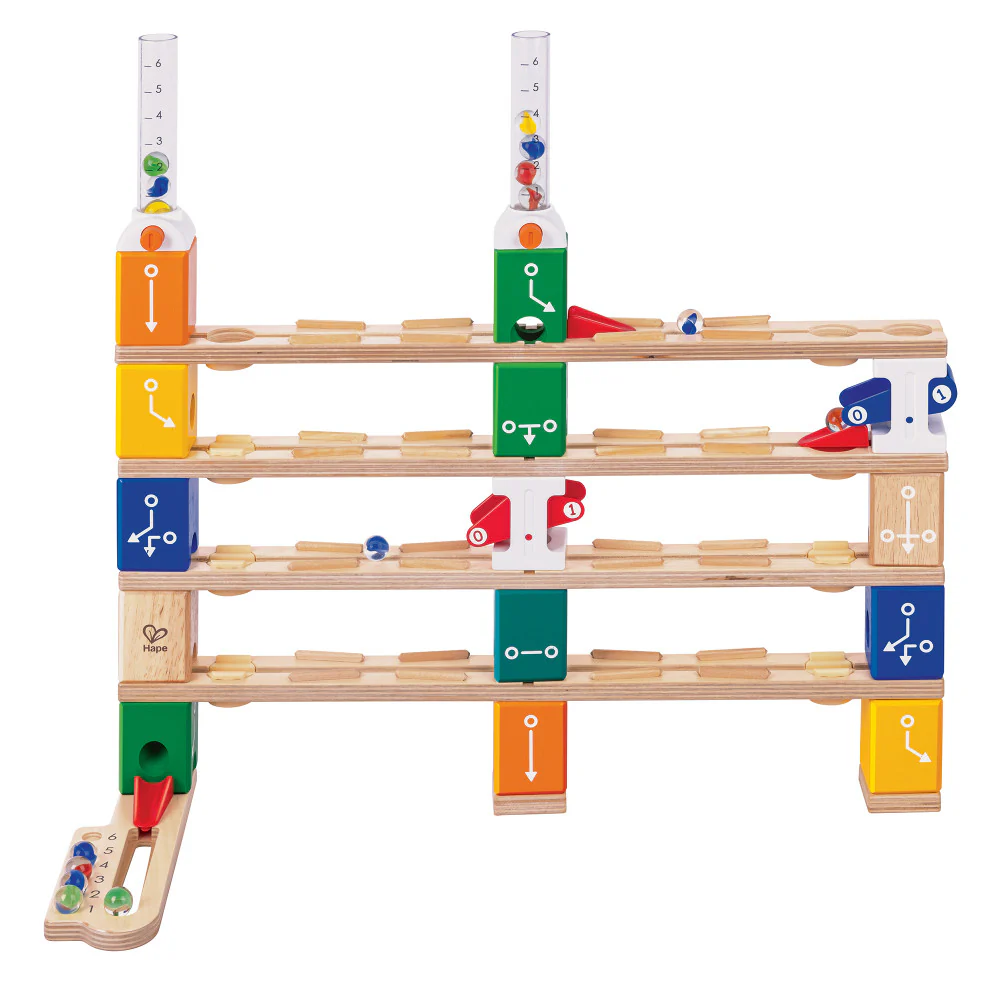 Hape Quadrilla 102-pc Wooden Marble Run Basic Coding Set - Image 3