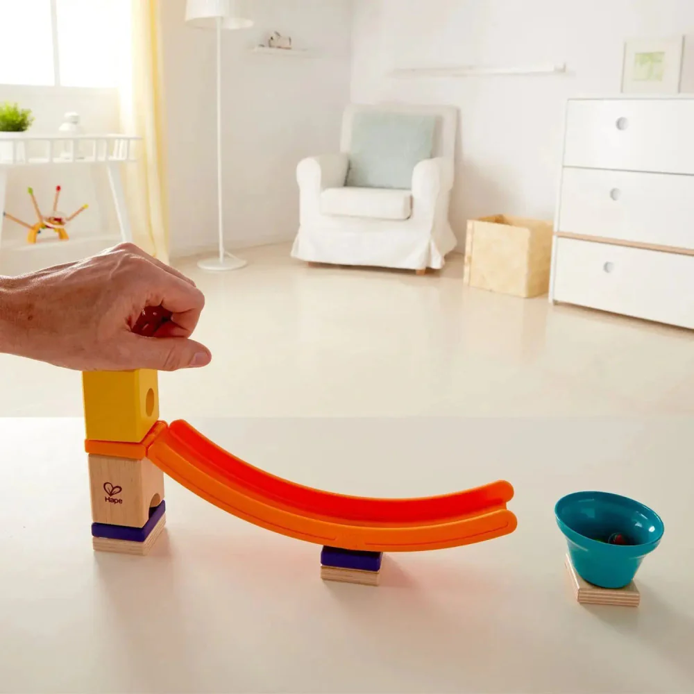 Hape Quadrilla Mega Skatepark Wooden Toy - High-Speed Marble Fun - Image 3