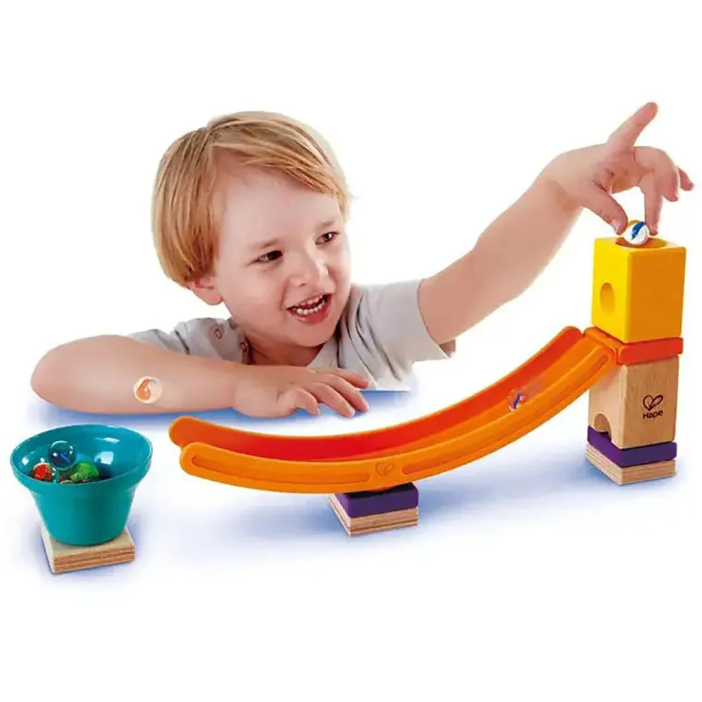 Hape Quadrilla Mega Skatepark Wooden Toy - High-Speed Marble Fun - Image 4