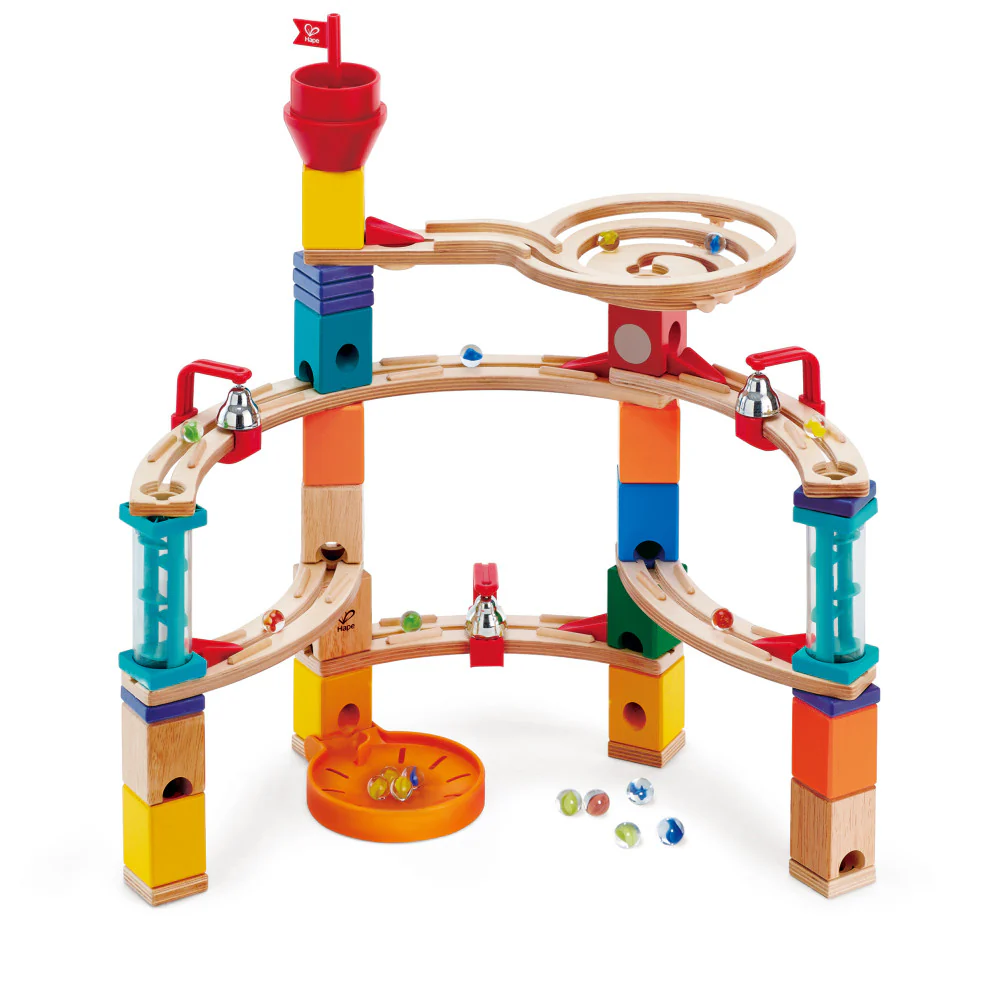Hape Quadrilla Castle Escape Wooden Marble Run - 102 Pieces, Ages 4+