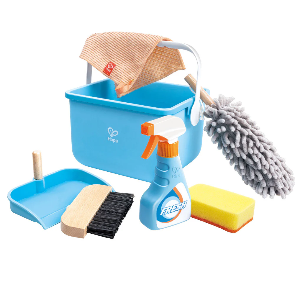 Hape Scoot-Around Clean Up Bucket Set – 7-Piece Playset