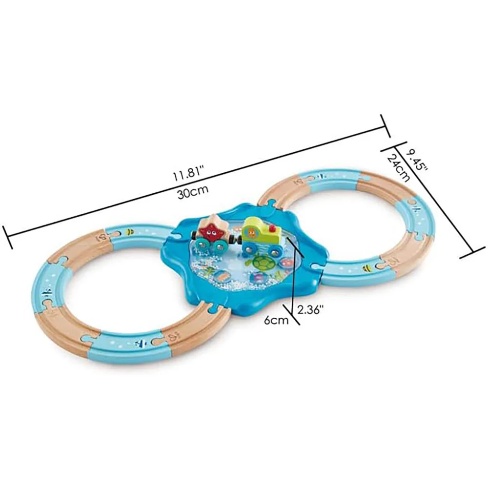 Hape Undersea Adventure Wooden Train Set - Figure 8 Track - Image 2