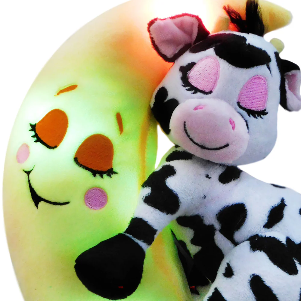Happy Nappers Lullabrites 10 inch Interactive Moon Pet Cow - Lights & Sounds - Image 6