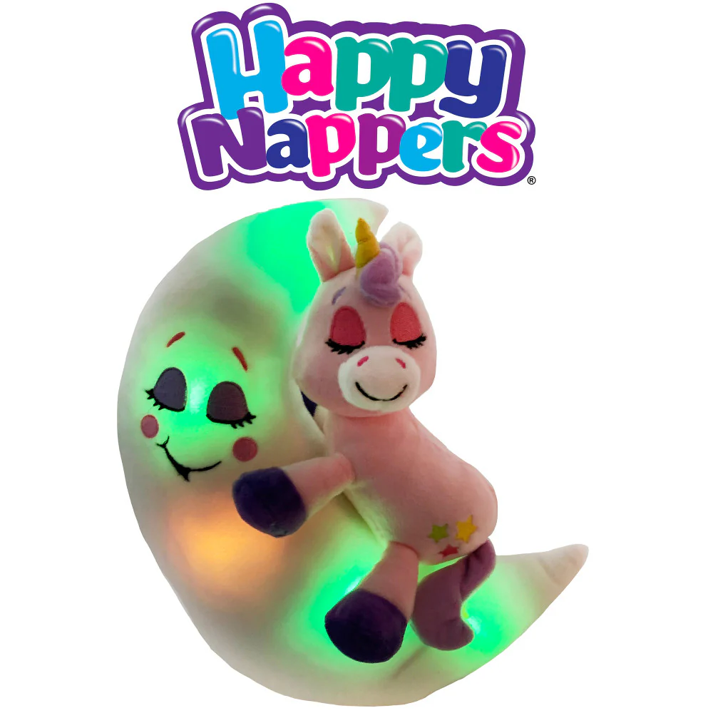 Happy Nappers Lullabrites Moon Pet 12 inch Interactive Unicorn - Pink-Purple - Image 5