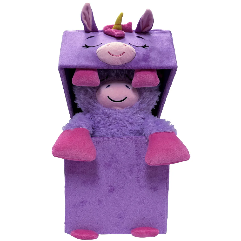 Happy Nappers Adorable Storables 15" Unicorn Plush - Purple & Pink - Image 4