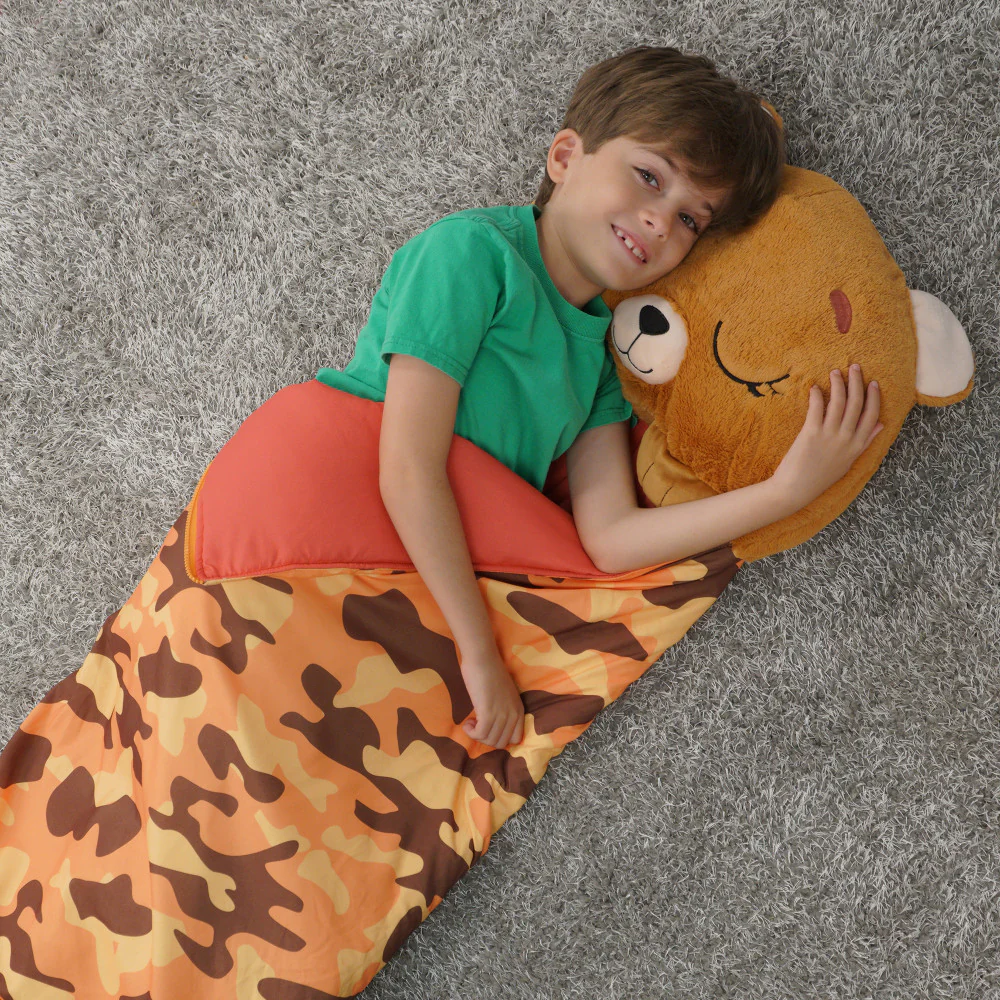 Happy Nappers Large Benny The Brown Bear Plush Sleepy Sack - Image 4
