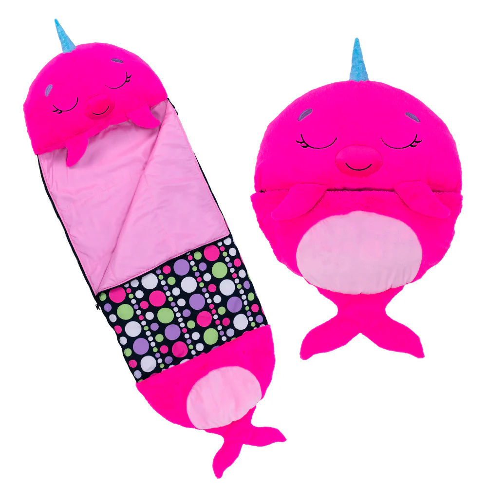 Happy Nappers Large 66 inch Plush Neil The Pink Narwhal - Kids 7+ - Image 2