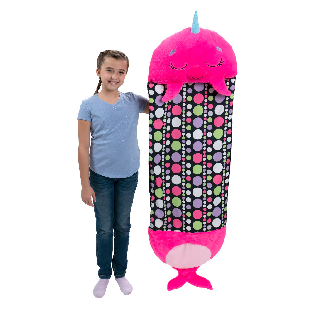 Happy Nappers Large 66 inch Plush Neil The Pink Narwhal - Kids 7+ - Image 4