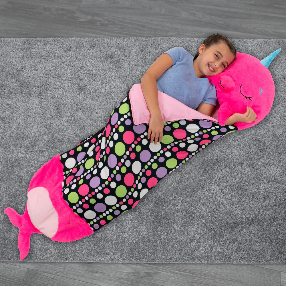 Happy Nappers Large 66 inch Plush Neil The Pink Narwhal - Kids 7+ - Image 5