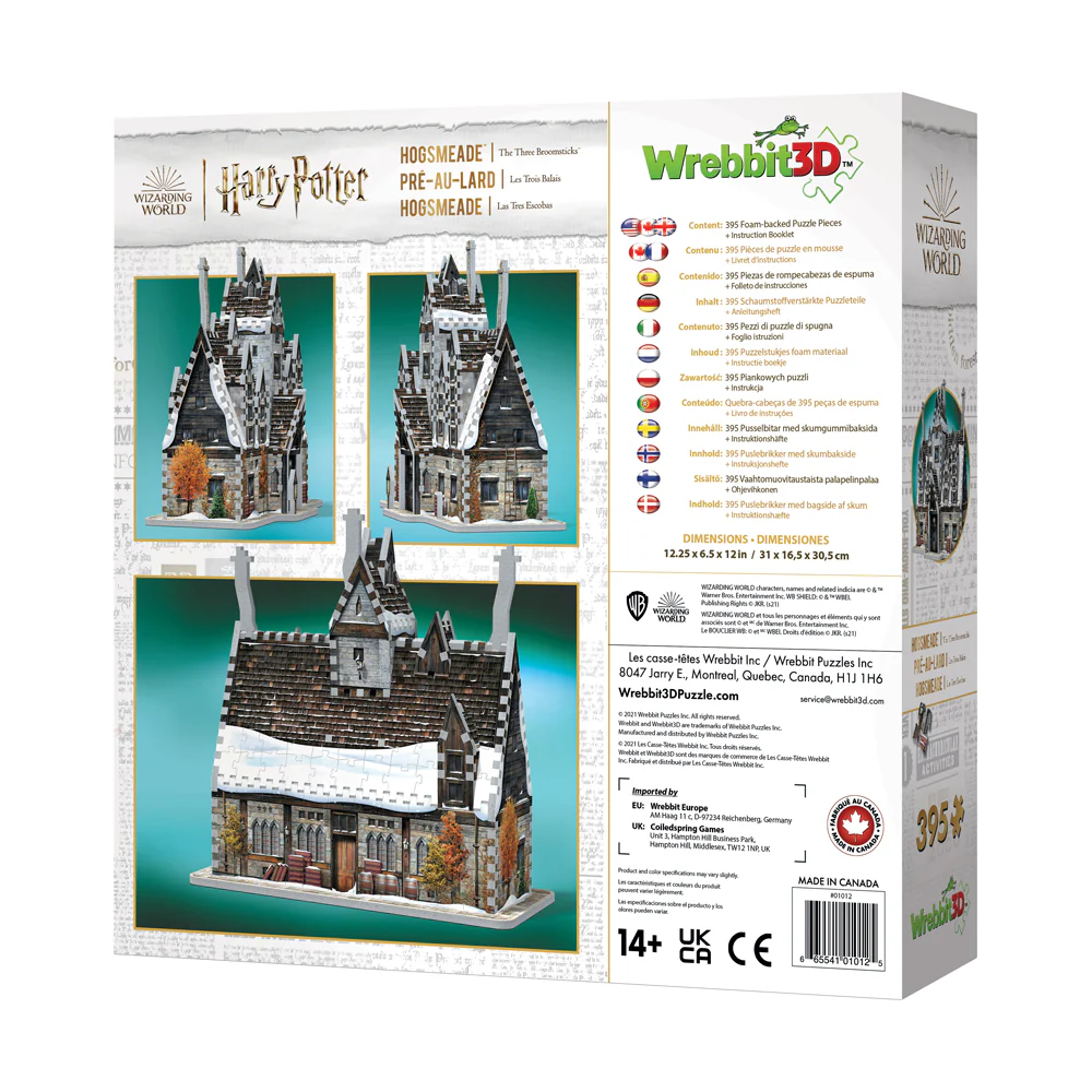 Wrebbit Harry Potter Hogsmeade The Three Broomsticks 3D Puzzle - 395 Pieces - Image 3