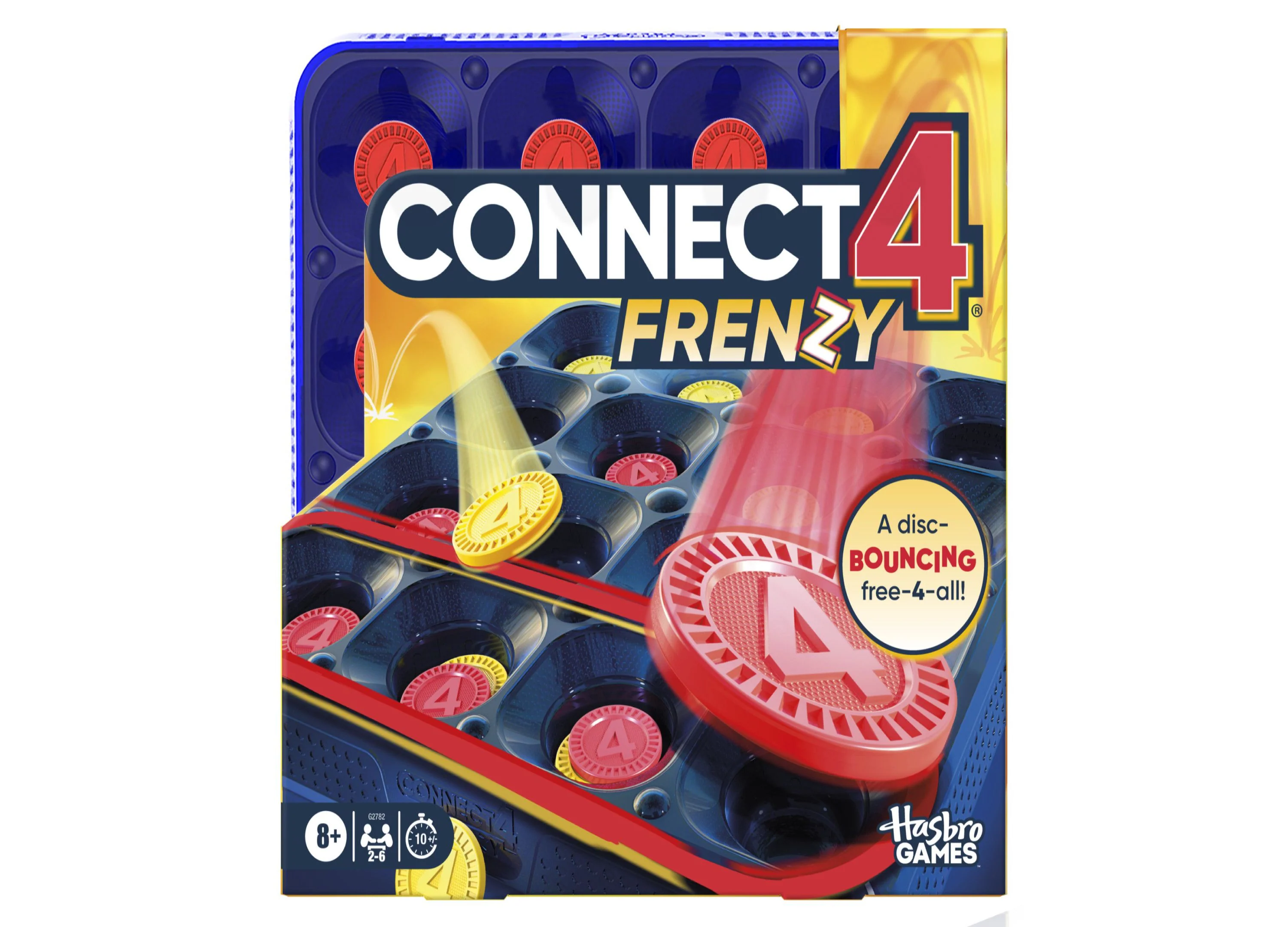 Hasbro Gaming Connect 4 Frenzy Fast-Paced Disc-Bouncing Board Game