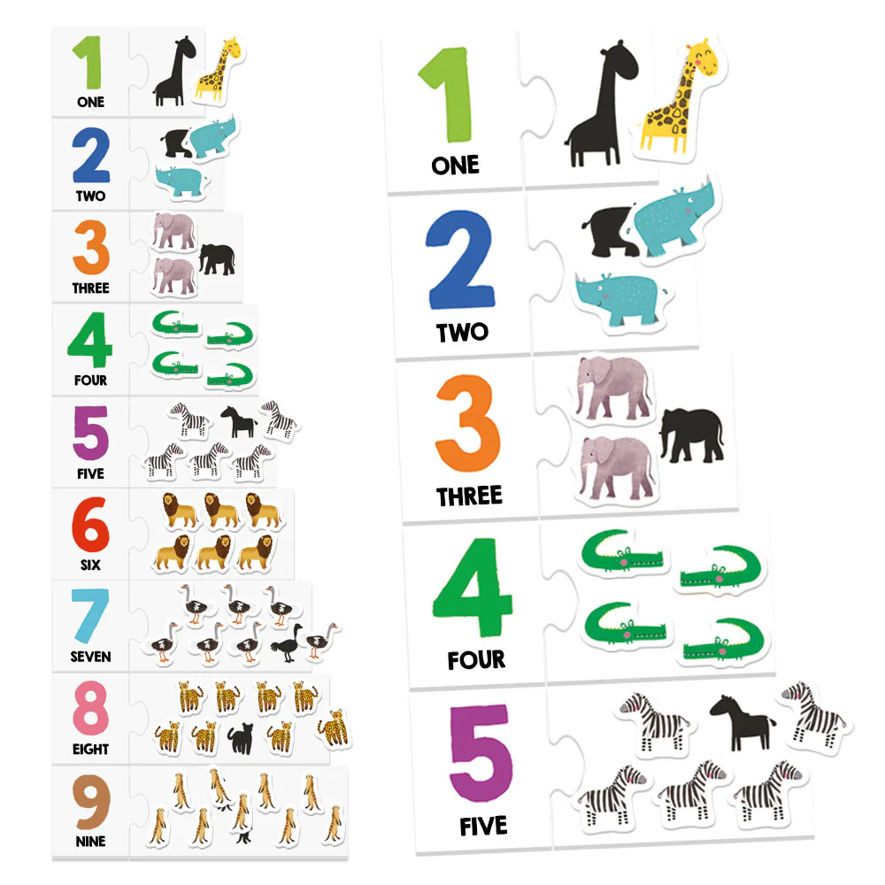 Headu Montessori Tactile Numbers Puzzle Set - 63 pc - Image 2