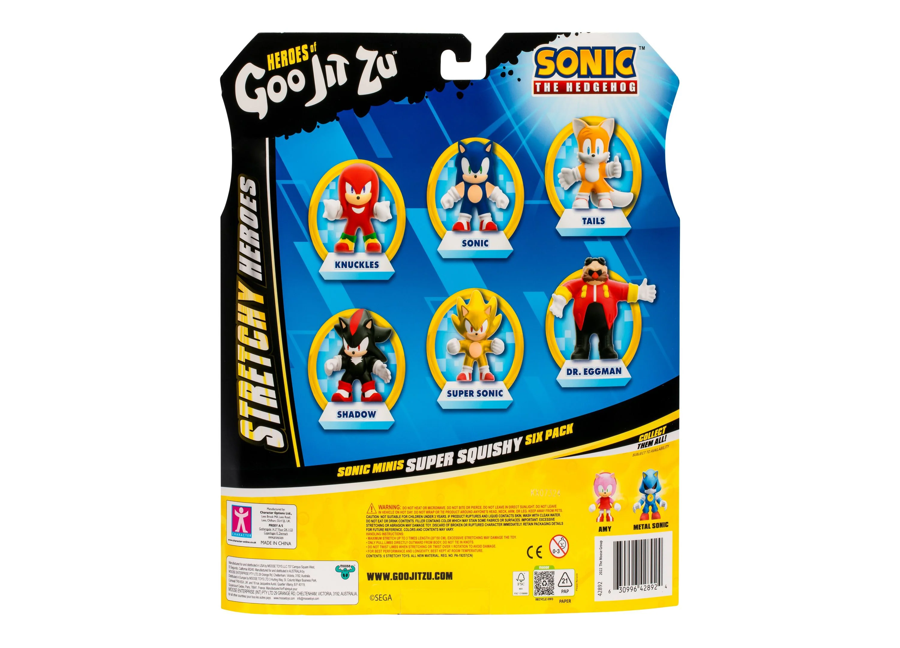 Heroes of Goo Jit Zu Sonic the Hedgehog Stretchy Minis 6-Pack - Image 2