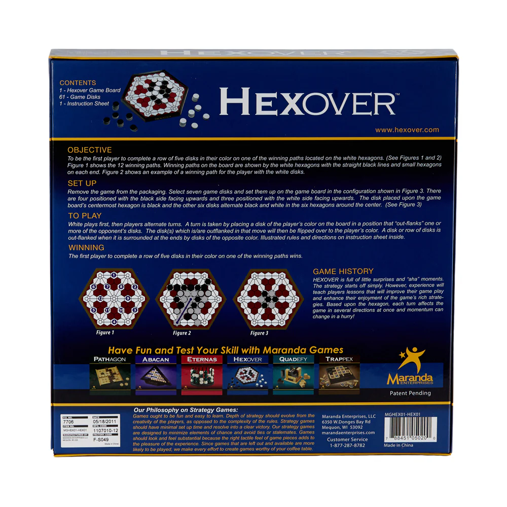 HEXOVER Strategy Board Game with Reversible Disks - Image 3