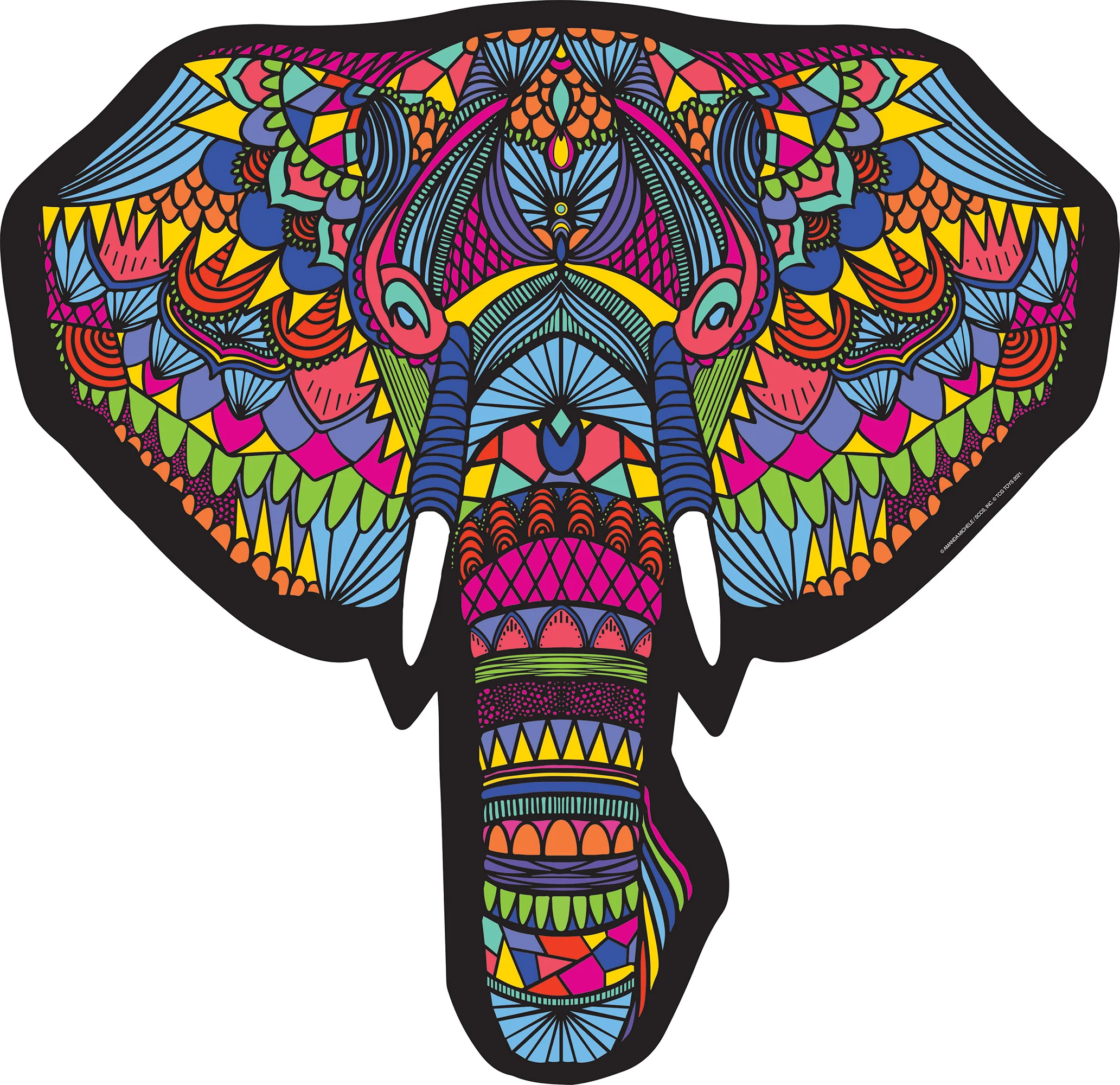Hidden Shapes Elephant Jigsaw Puzzle - 300 pc - Image 2