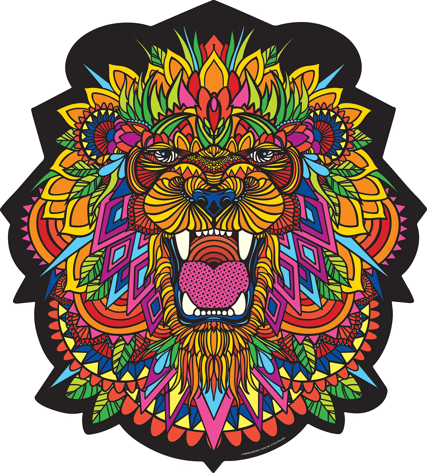Vibrant Lion-Shaped Jigsaw Puzzle - 300 pc - Image 2