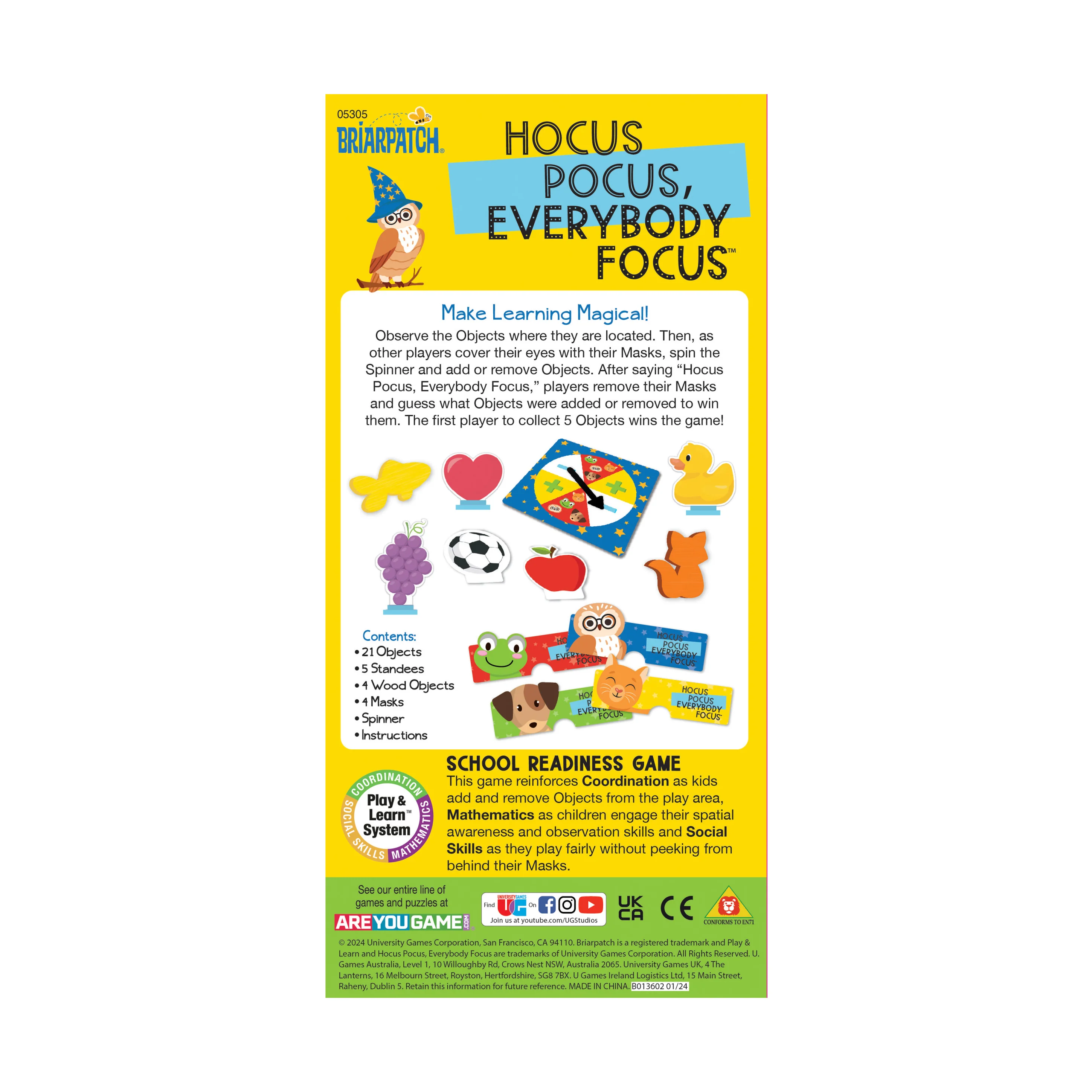 Briarpatch Hocus Pocus, Everybody Focus School Readiness Game - Image 4