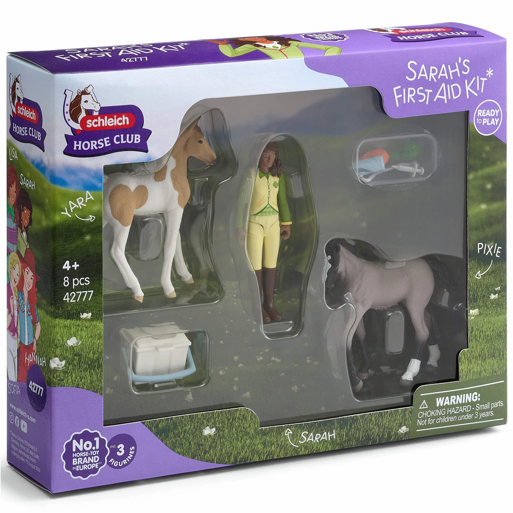 Schleich Horse Club Sarah's First Aid Kit 8-Piece Vet Playset - Image 2