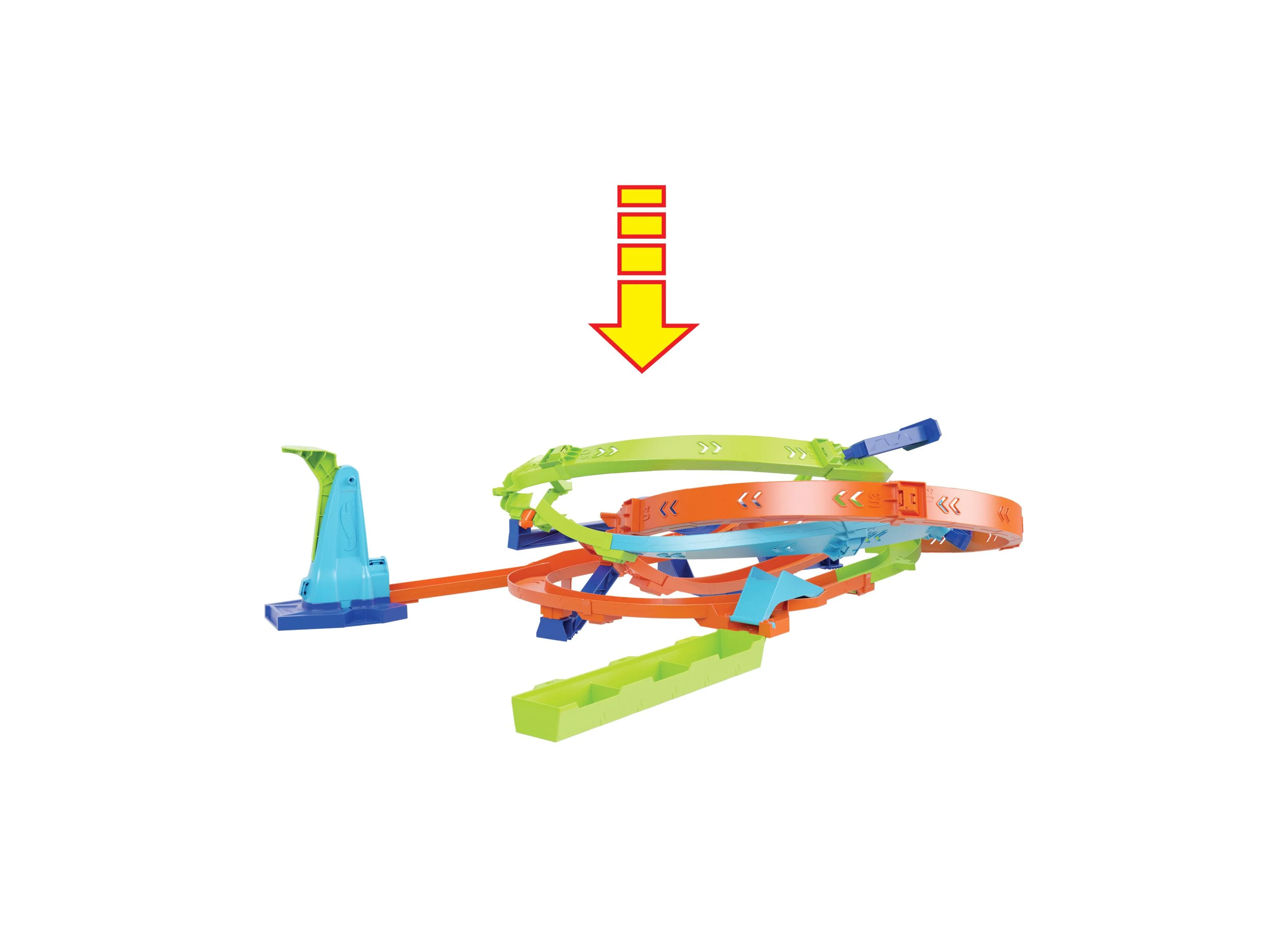 Hot Wheels Action Loop Cyclone Challenge Track Set with 1:64 Scale Toy Car - Image 3