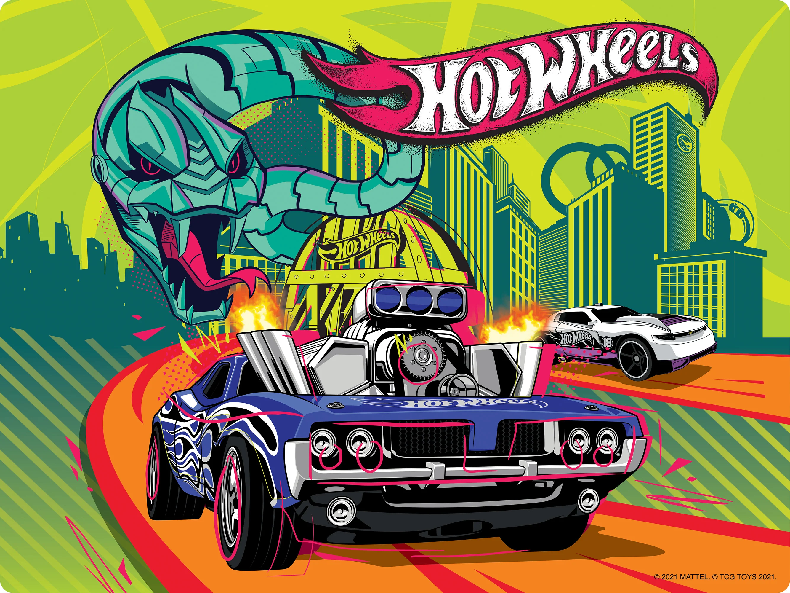 Hot Wheels Color Surprise Jigsaw Puzzle - 100 pc - Image 2