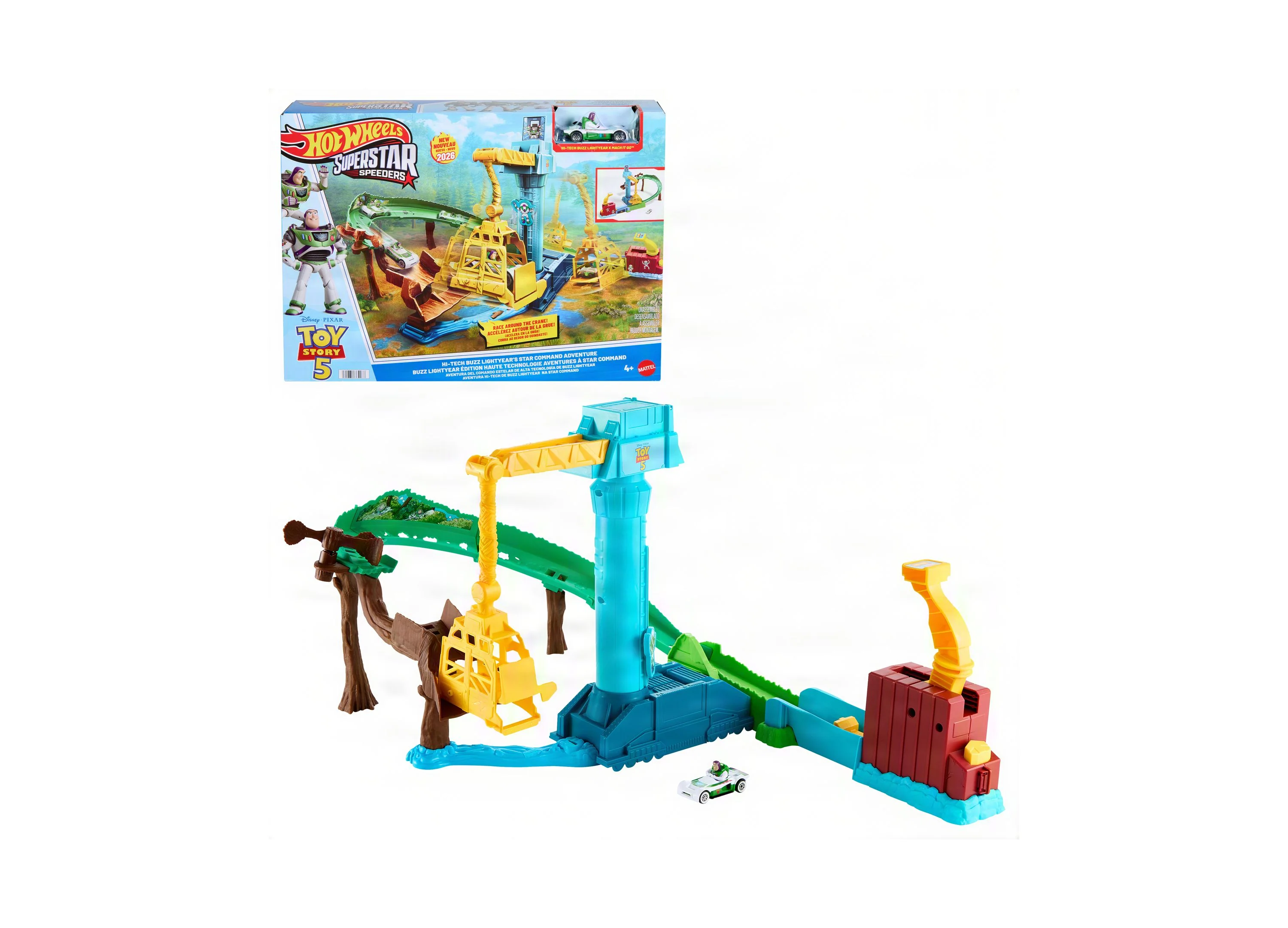 Hot Wheels Buzz Lightyear Star Command Adventure Track Set With Die-Cast Vehicle - Image 5