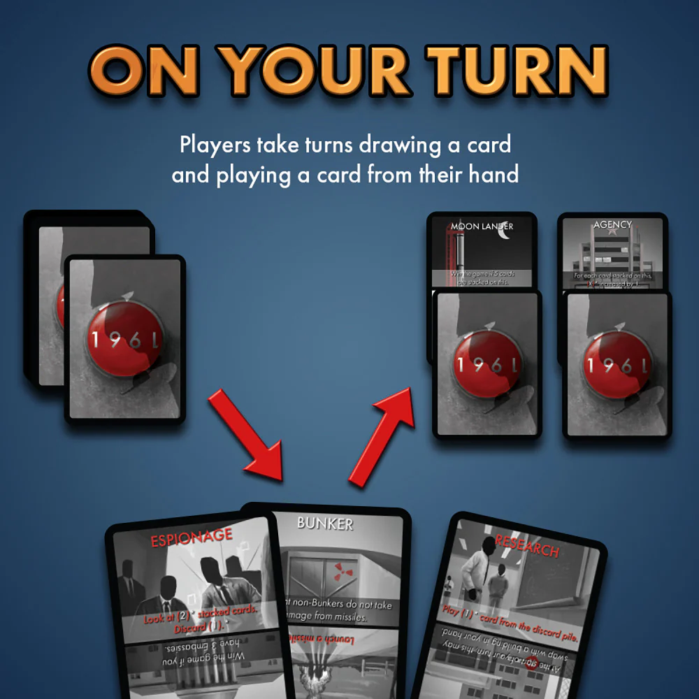 House Fish Baloon 1961 Cold War Strategy Card Game - Image 5