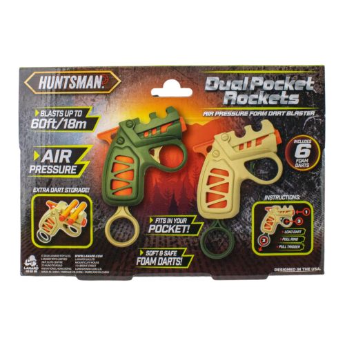 Huntsman Dual Pocket Rockets Foam Dart Blaster - Image 2