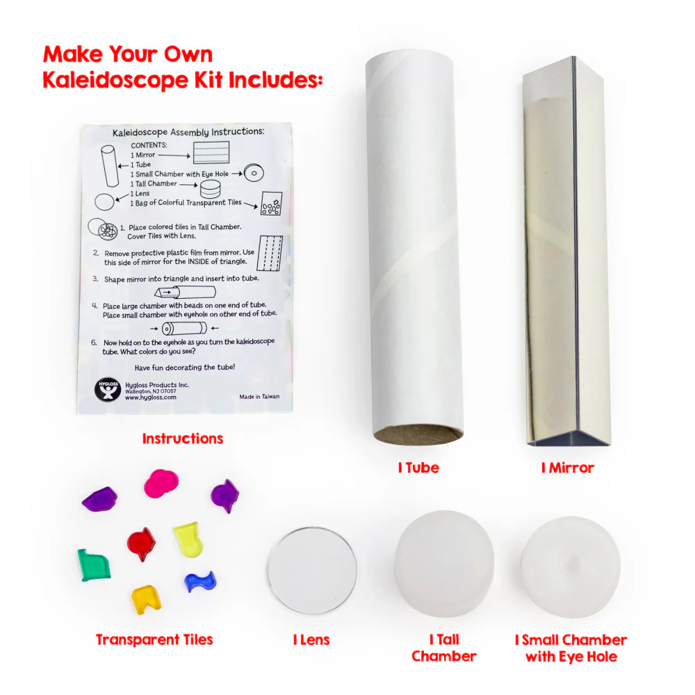 Hygloss Rainbow Wonders Make-Your-Own Kaleidoscope Kit - 6 Pack - Image 2