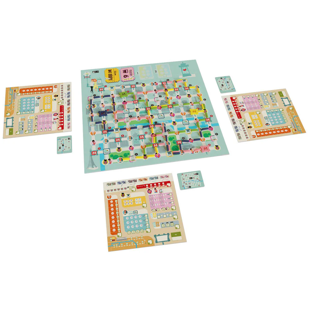 IELLO Get On Board: Paris & Rome Metro Line Strategy Board Game - Image 3