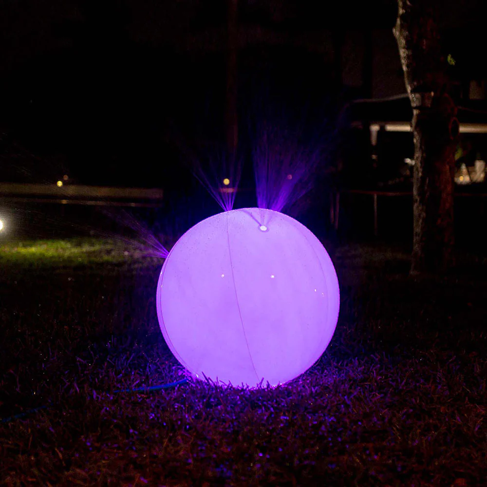 PoolCandy Illuminated LED Sprinkler Ball - Multicolor Light Show - Image 4