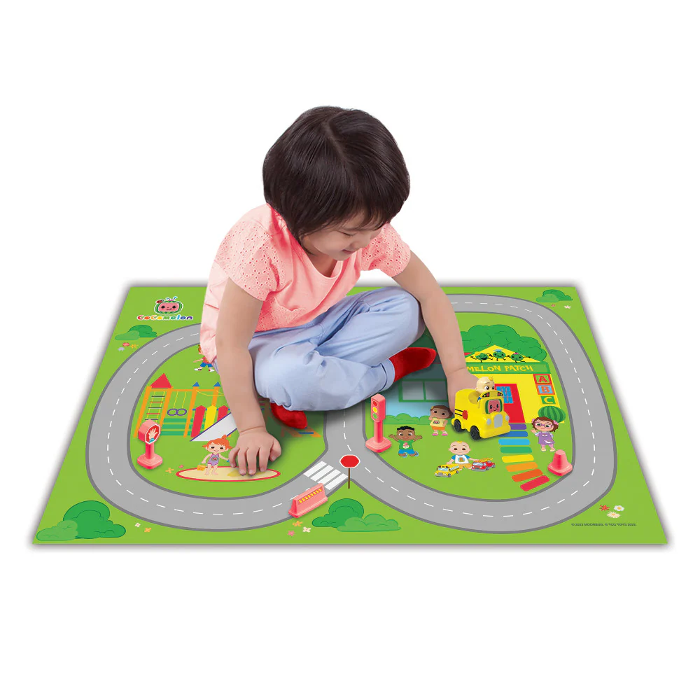 Imaginmat Deluxe Cocomelon Interactive Playmat & Toy Car Set