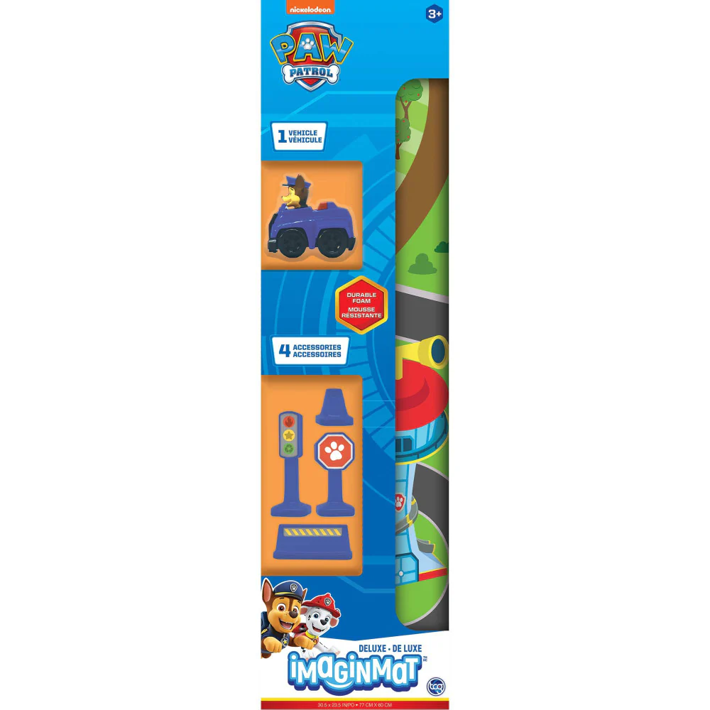 Paw Patrol Imaginmat Deluxe Playmat & Toy Car Set, 30.5 x 20.5 Inches - Image 3