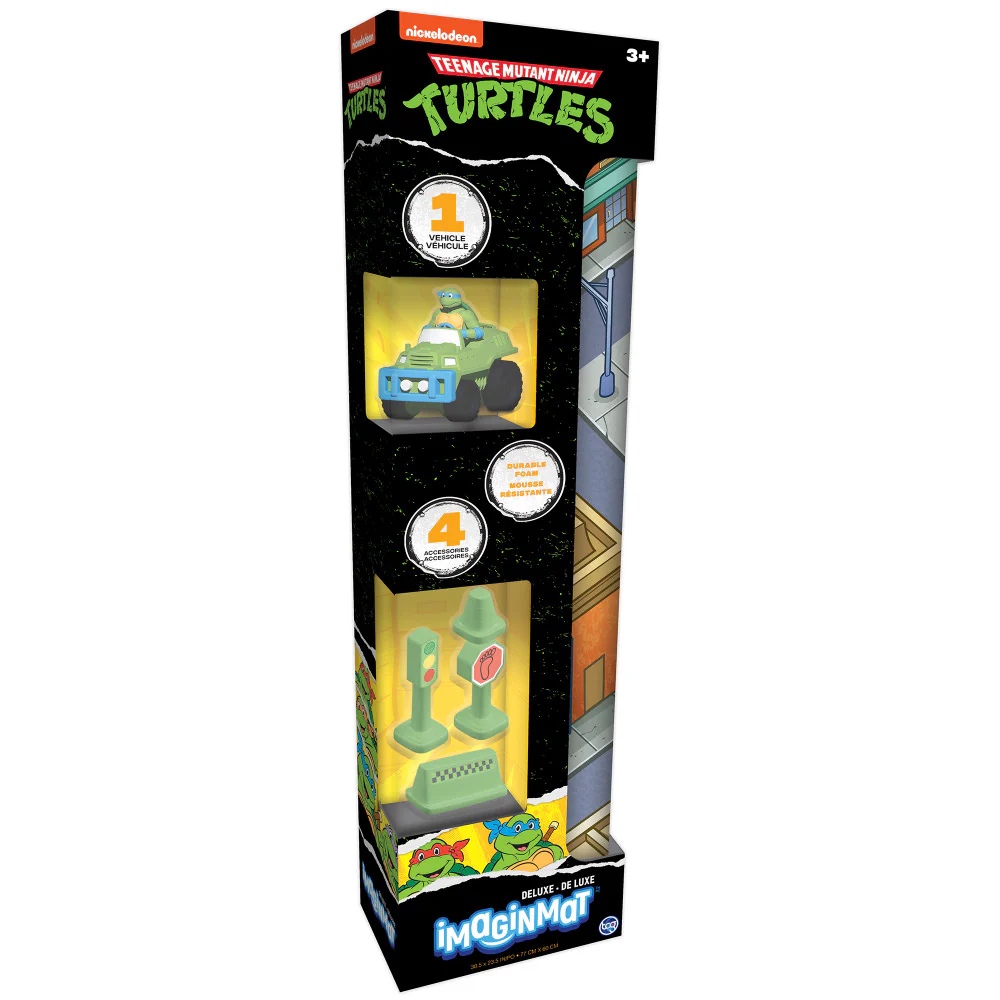 Imaginmat Deluxe TMNT Vibrant Playmat & Toy Car Adventure Zone - Image 5