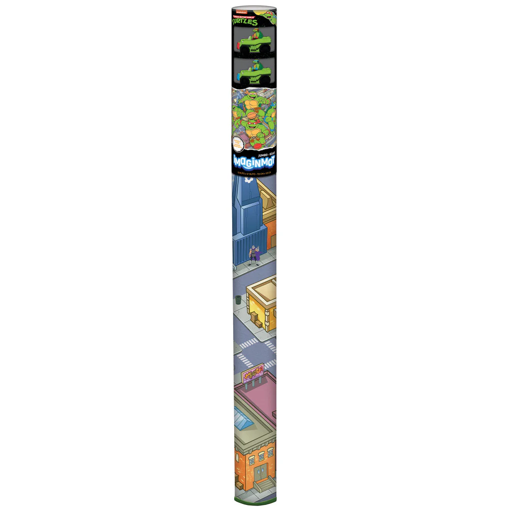 Imaginmat Jumbo TMNT Floor Playmat with 2 Toy Cars, 47x61 Inches - Image 3