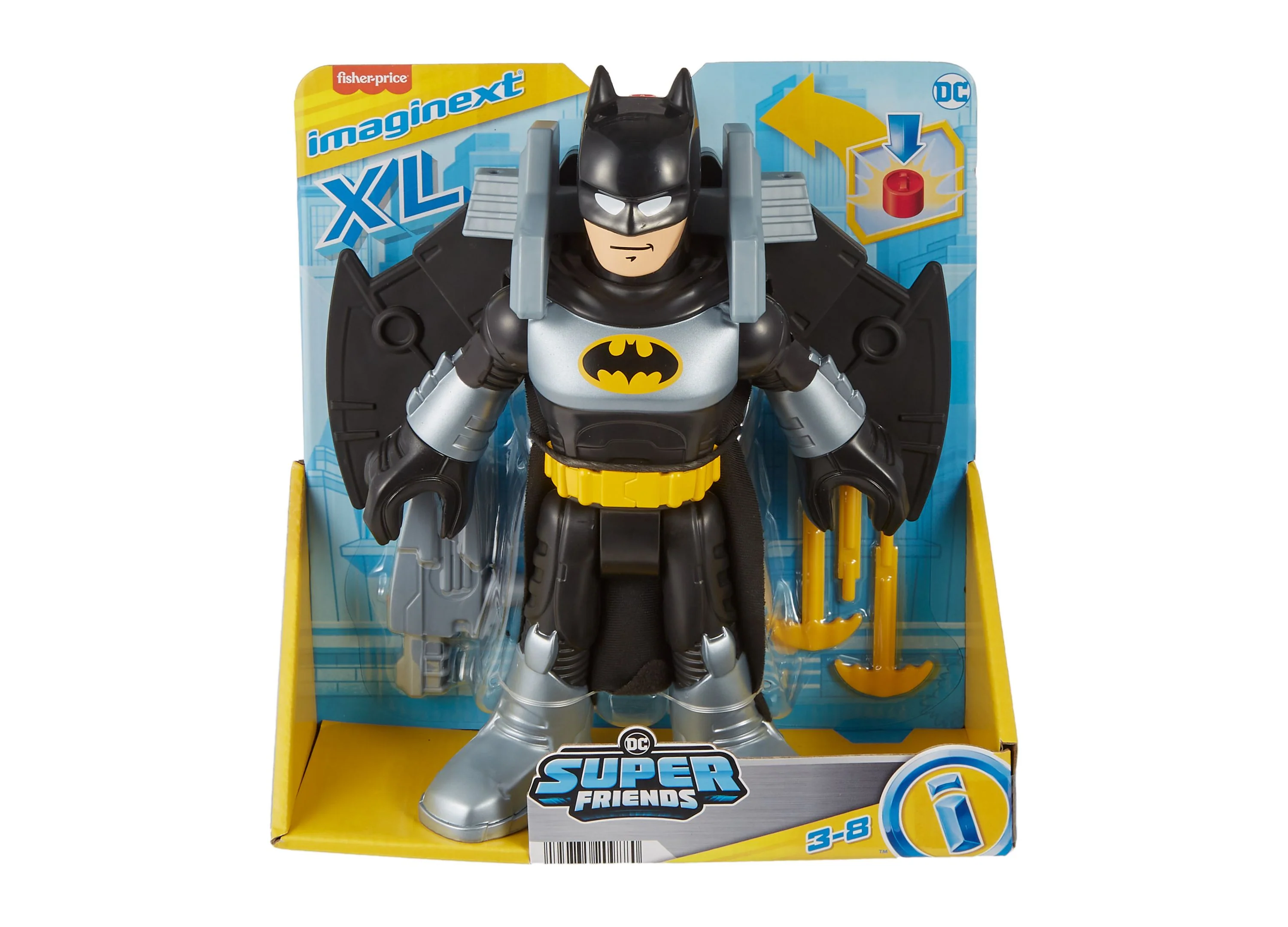 Imaginext Batman XL with Transforming Batglider Action Figure - Image 3