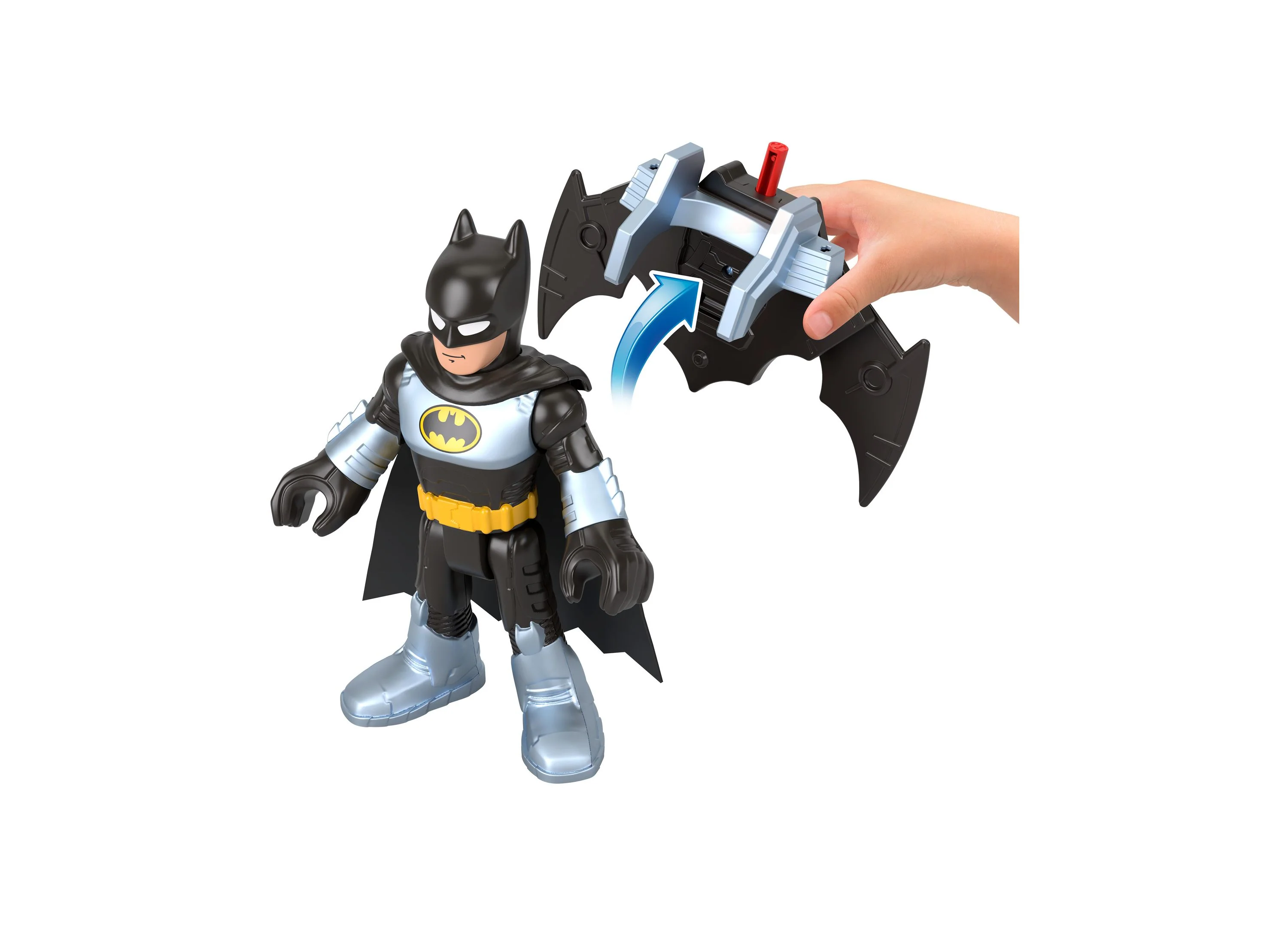 Imaginext Batman XL with Transforming Batglider Action Figure - Image 4